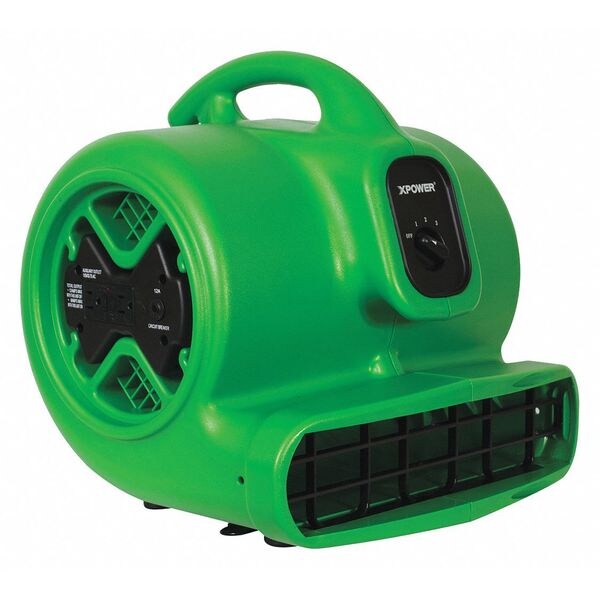Xpower 1/3 HP, 2400 CFM, 3.8 Amps, 4 Positions, 3 Speeds Air Mover with