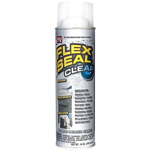 【SEALED】Flexforce / Flex The Flavor koco Flex Seal Aerosol Rubber Sealant, Clear, 14 oz. FSCL20 | Zoro
