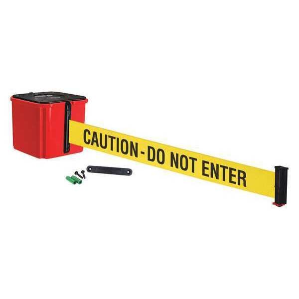 Retracta-Belt Belt Barrier, Caution Do Not Enter, 4" H WM412RD25-CAU-RE