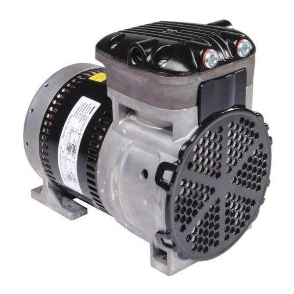 Gast Rocking Piston Vacuum Pump, 7-5/16"W 86R142-P001B-N270X