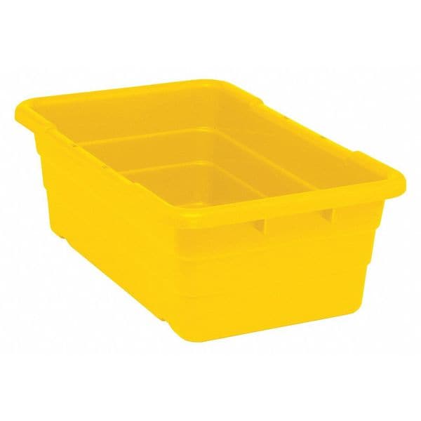 Quantum Storage Systems Cross Stacking Container, Yellow, Polypropylene