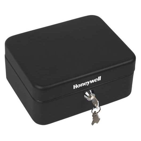 Honeywell Cash Depository Safe, 0.1 cu ft, 2.2 lb, Black, Steel, 2.78