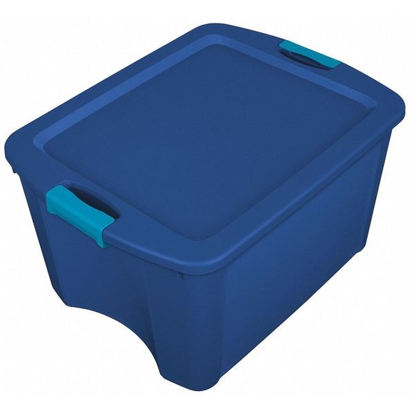Sterilite Storage Tote, Blue, Polypropylene, 23 5/8 in L, 18 5/8 in W