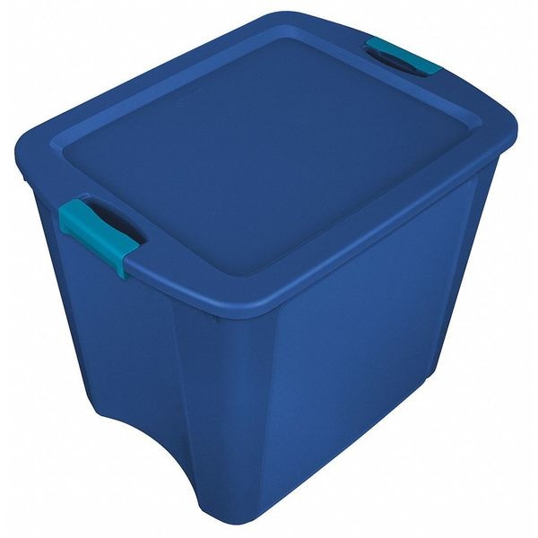 Sterilite Storage Tote, Blue, Polypropylene, 23 5/8 in L, 18 5/8 in W