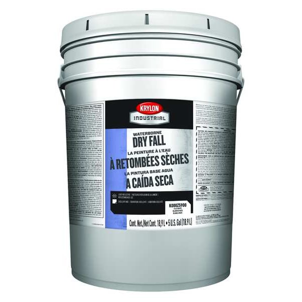 Krylon Industrial K000Z593120 129.99 Paint, Waterborne Resin, Black, Flat Finish