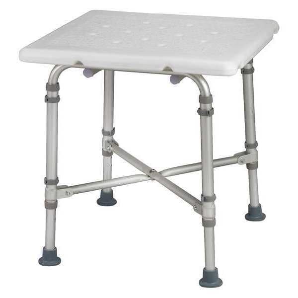 Healthsmart 21" L, Smooth, Aluminum, Plastic, Tub and Shower Seat