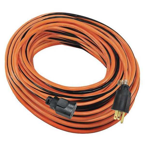 Power First 100 ft. Extension Cord 14/3 Gauge OR/BK 52NY17 Zoro