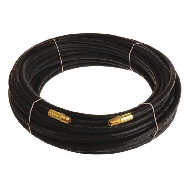 Continental 1/4" x 100 ft EPDM Coupled Air Hose 200 psi Black HZB02520