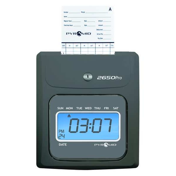 Pyramid Auto Aligning Time Clock, Mechanical, LCD 2650 Zoro