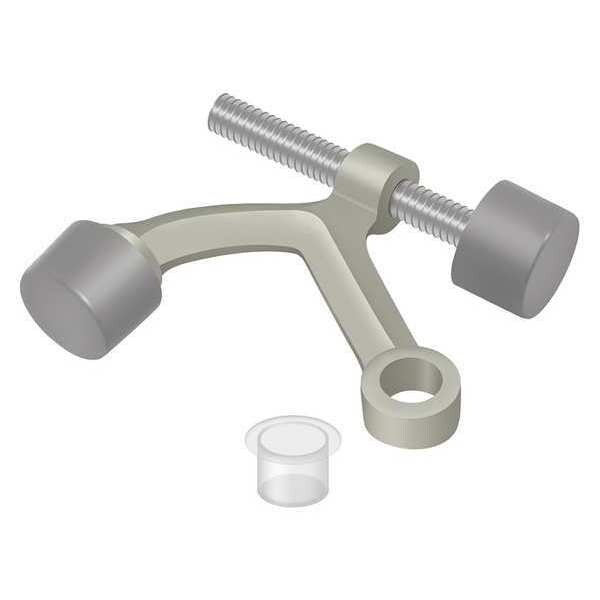 Deltana Door Stop, Brass, Silver, 17/8"H x 3/4"W HP70U15 Zoro