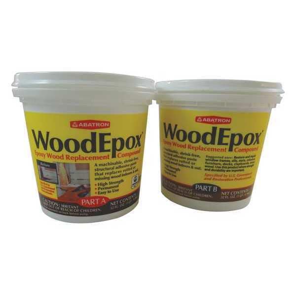 Woodepox WE2QKR 68.50 Beige Epoxy Wood Filler, 2 qt. Tub
