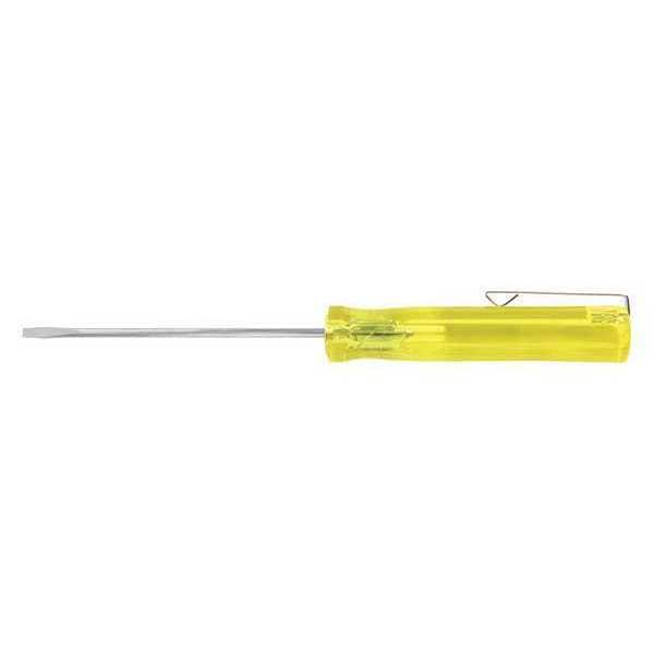 Stanley Pocket Clip Slotted Screwdriver 3/32 in Round 66102A Zoro