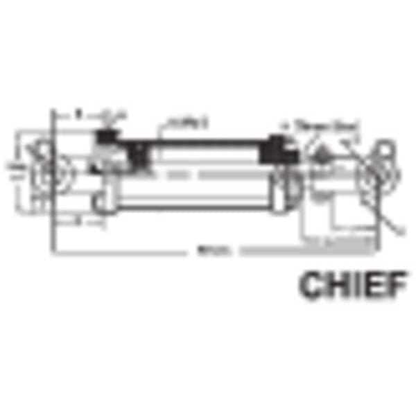 Chief Hydraulic Cylinder, 2-1/2" Bore Dia. 250811TCU3 | Zoro