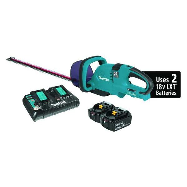 Makita Hedge Trimmer Kit, 25 1/2 in L 18 5.0Ah Lithiumion Electric