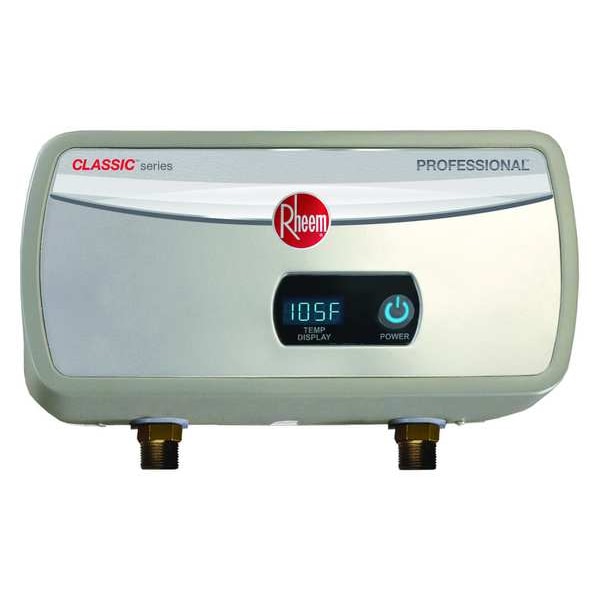 Rheem 208/240 VAC, Both Electric Tankless Water Heater, Undersink, 59 Degrees to 140 Degrees F, 5500 W RTEX-06