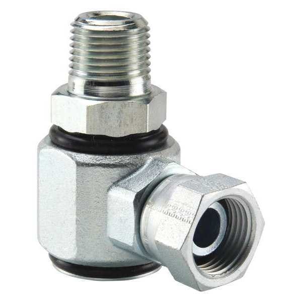 Parker Hydraulic Swivel Fitting, 90 deg. Elbow S210766 Zoro