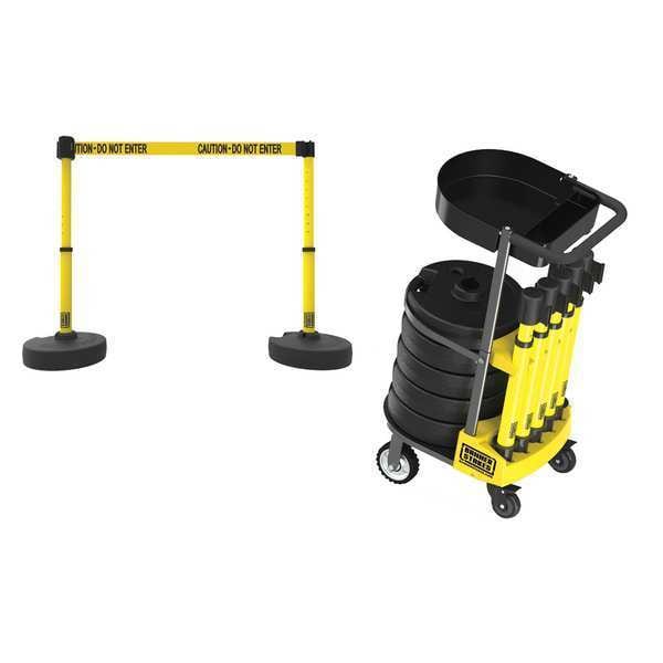 Banner Stakes PLUS Cart Pkg w/Tray, Caution-Do Not Entr PL4078T