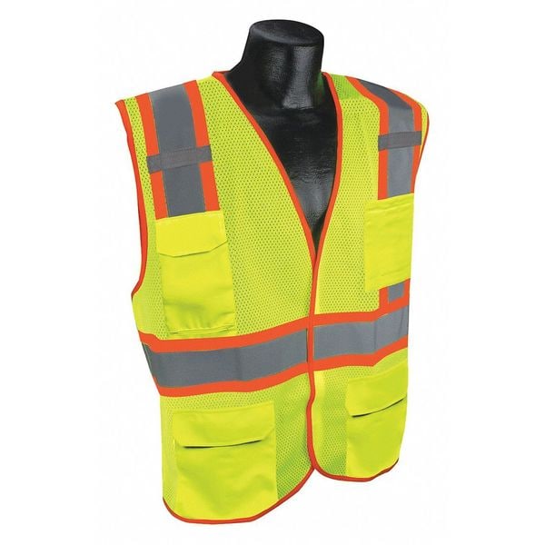 Condor High Visibility Vest, Yellow/Green, L/XL 53YN58
