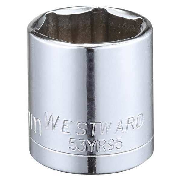Westward 3/8 in Drive, 23mm Hex Metric Socket, 6 Points 53YR95