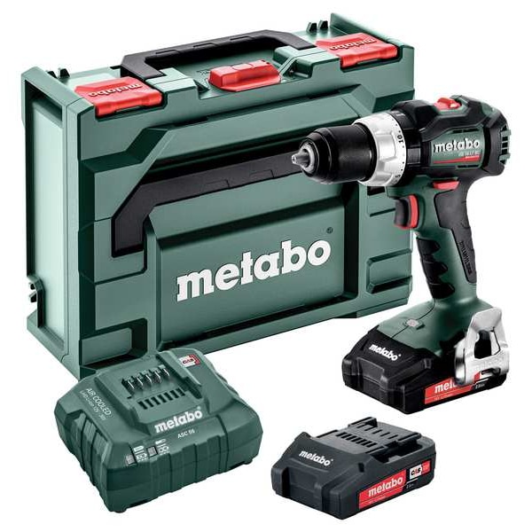 Metabo 18.0 V Hammer Drill, Battery Included, 1/2 in Chuck SB 18 LT BL 2.0Ah