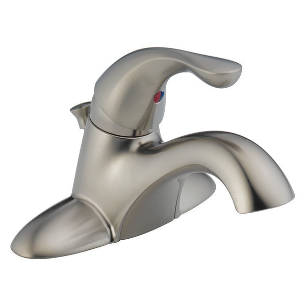 Delta Single Handle 4" Mount, 3-hole 4" installation Hole Centerset Lavatory Faucet, Stainless 520-SSMPU-DST