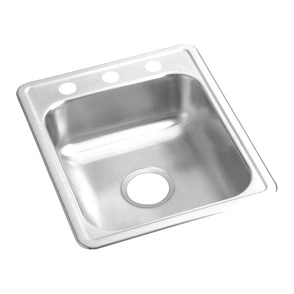 Elkay Sink, SS, 17x21.25x6.5", Top Bar D117212 Zoro