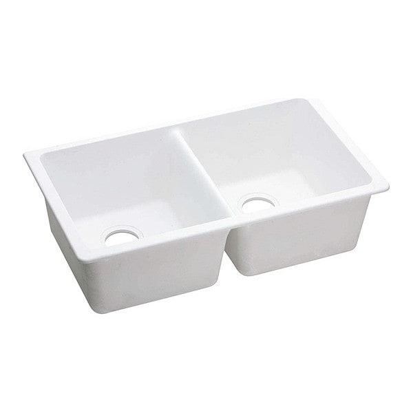 Elkay Sink, EGranite, Undr ELGU3322WH0 Zoro