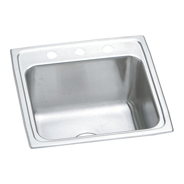 Elkay Sink, Drop-In Mount, 2 Hole, 16