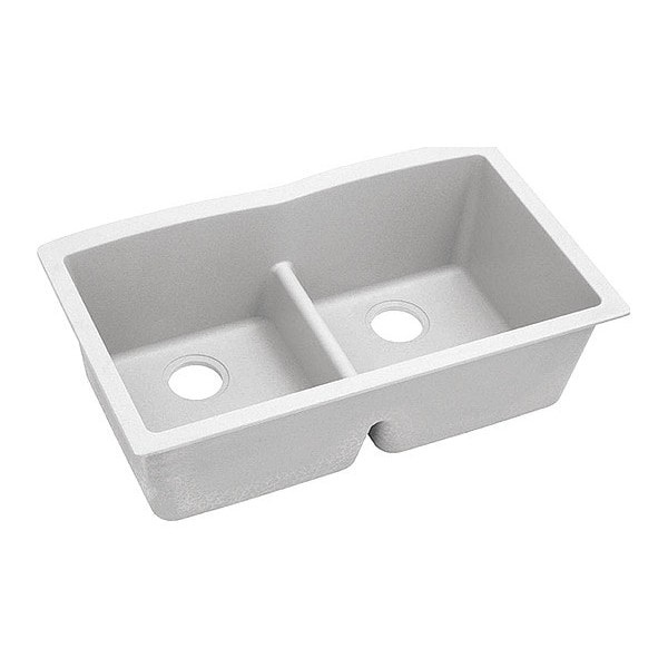 Elkay Sink, 33x19x10", Undr, White ELGDULB3322WH0 Zoro