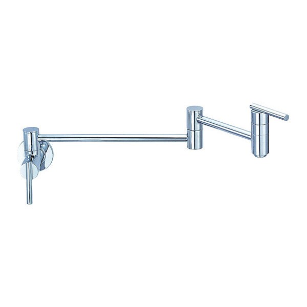 Danze Pot Filler Faucet, Wall Mounted, Chrome D205058 Zoro