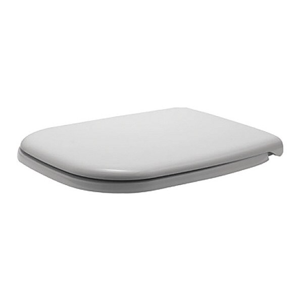 Duravit Toilet Seat, Plastic Hinges, White, With Cover, DShaped, White
