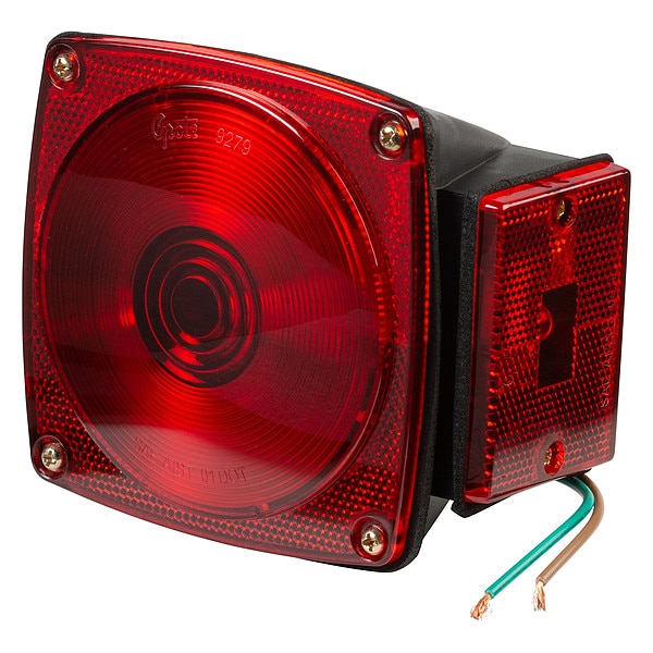 Grote Stop/Tail/Turn Light, Incandescent, Red 53662 Zoro