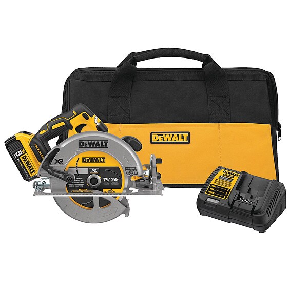 Dewalt Cordless Circular Saw Kit, 20.0V DCS570P1 Zoro