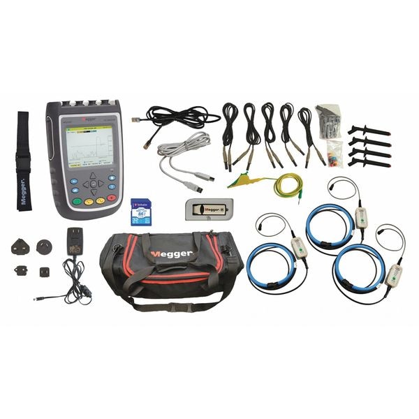 Megger Power Quality Analyzer Kit, 3 Phase, 60 Hz MPQ1000SKIT Zoro