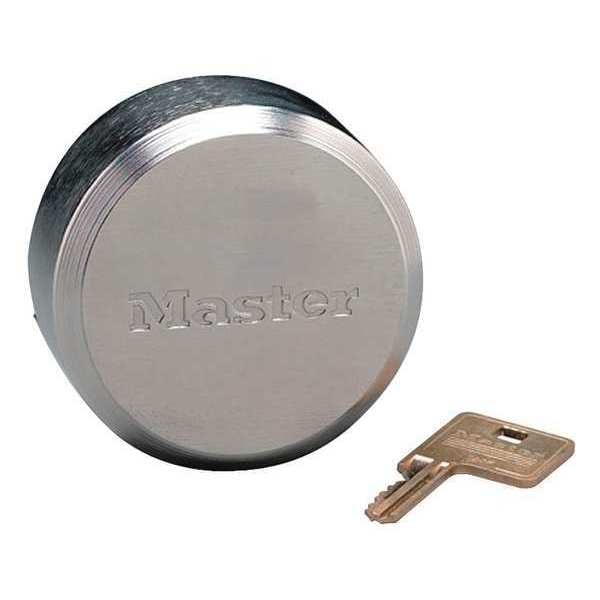 Master Lock Padlock, Keyed Alike, Hidden Shackle, Round Zinc Body