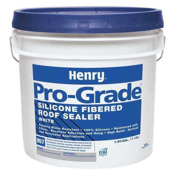 Henry Roofing Sealant, 2 gal, Pail, White PG957W120 Zoro
