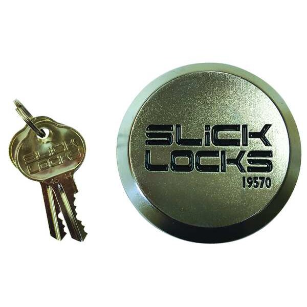 Slick Locks Van Locks, Keyed Alike, Hidden, Round Zinc Body, Brass