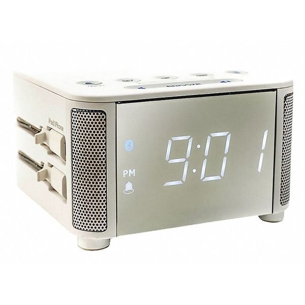 Kube Systems Clock, LED, 12 Hour Format, Digital CLOCKWHT Zoro
