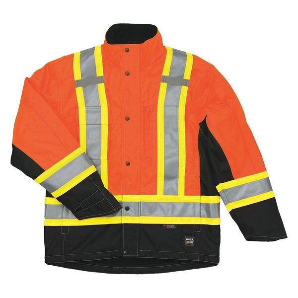 Tough Duck S24511 $99.99 Hi-Vis Parka, Flo Orange, L Size | Zoro.com
