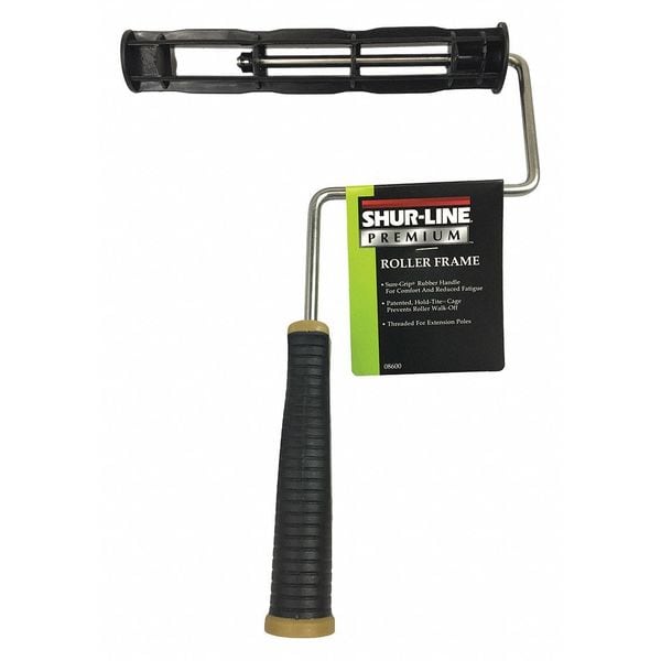 ShurLine Paint Roller Frame, Cageless, Rubber Handle, 9" Rollers 8600