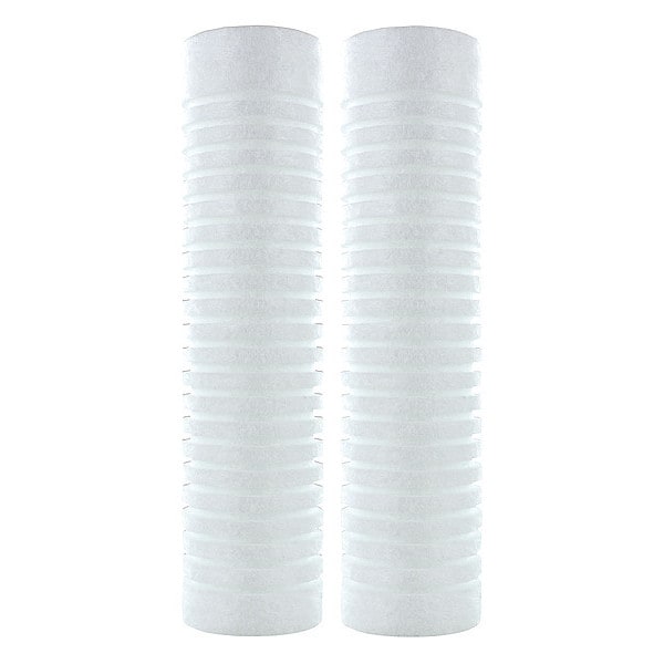 Trident 5 Micron, 2-1/2" O.D., 9 7/8 in H, Sediment Grooved Filter Cartridge 54JJ97