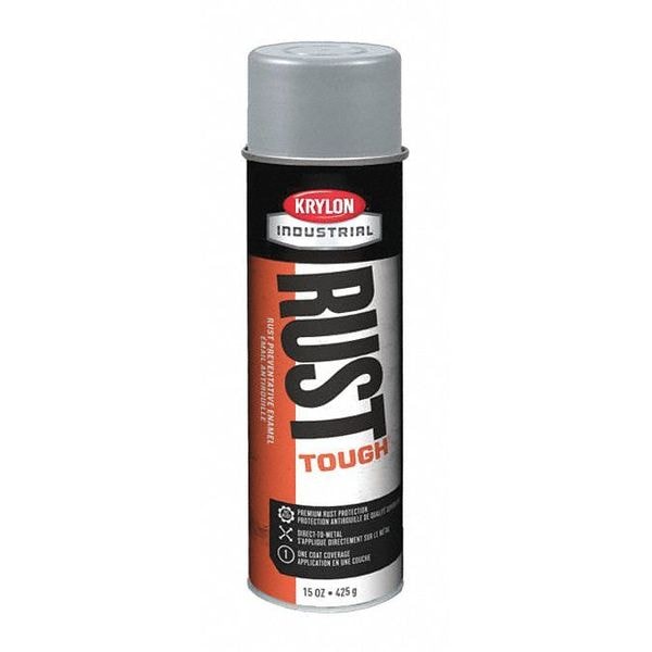 Krylon Industrial K00839007 8.18 Rust Preventative Spray Paint, Light Machinary Gray, Gloss, 14