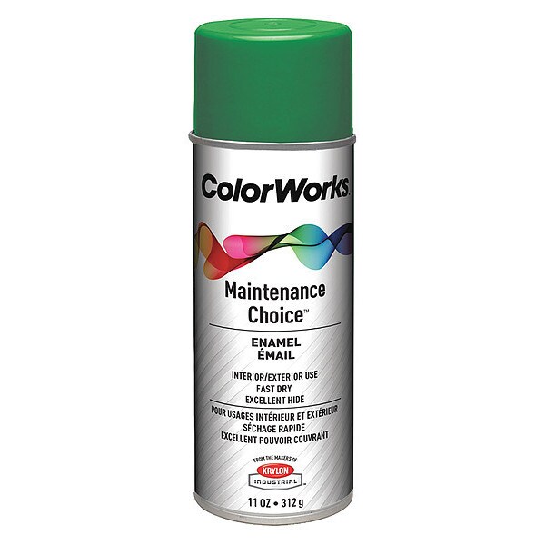 Krylon Industrial Spray Paint, Emerald Green, Gloss, 10 oz CWBK01127 Zoro