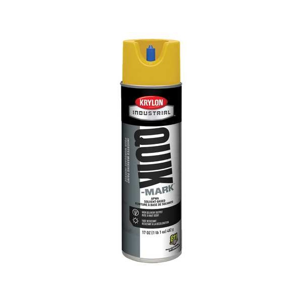 Krylon Industrial Inverted Marking Paint, 17 oz., Safety Yellow