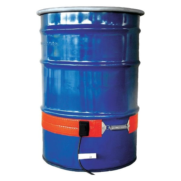 Briskheat Drum/Pail Heater, Silicone Rubber, 120VAC, 55 Gallon, 1200W, 70"Lx4"W DHCS15R