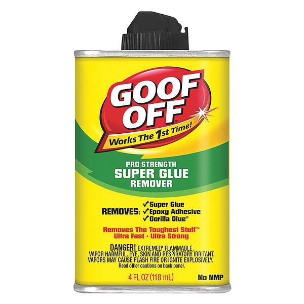 Goof Off Adhesive Remover, Clear, 4 oz, Bottle FG678