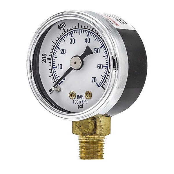 Pic Gauges 101D158M 3.81 Pressure Gauge, Nominal 11/2" Dial