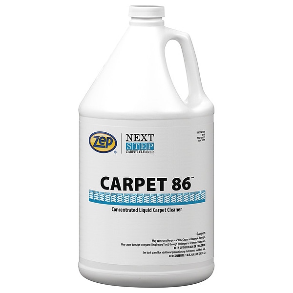 Zep Carpet Cleaner, Jug, 1 gal, Carpet 86, PK4 129624 Zoro