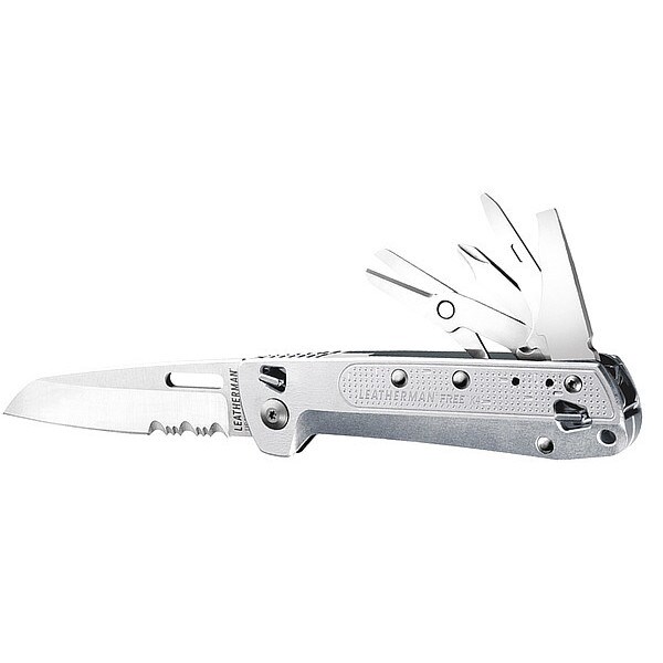 Leatherman Folding Knife, 9 Functions, Fold Open 832660 Zoro