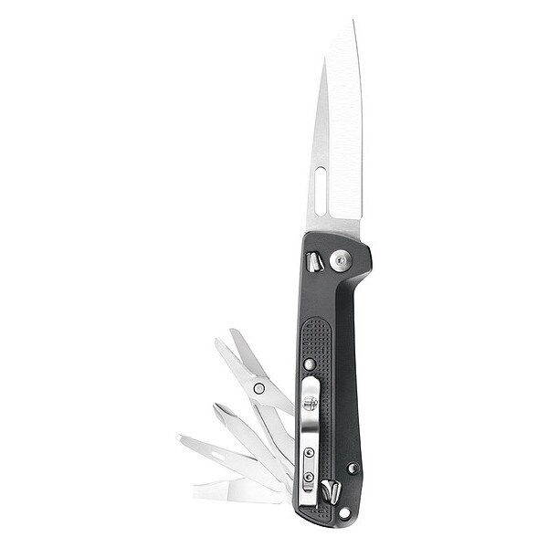 Leatherman Folding Knife, 9 Functions, Fold Open, Multi Tool Series